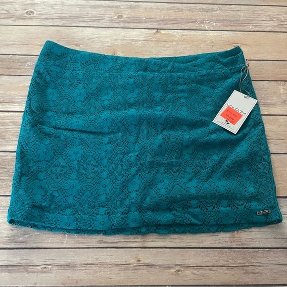 NWT volcom teal skirt - Picture 1 of 6